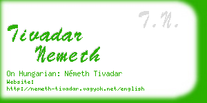 tivadar nemeth business card