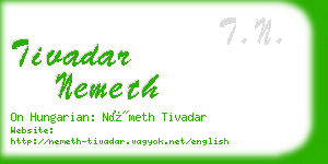 tivadar nemeth business card